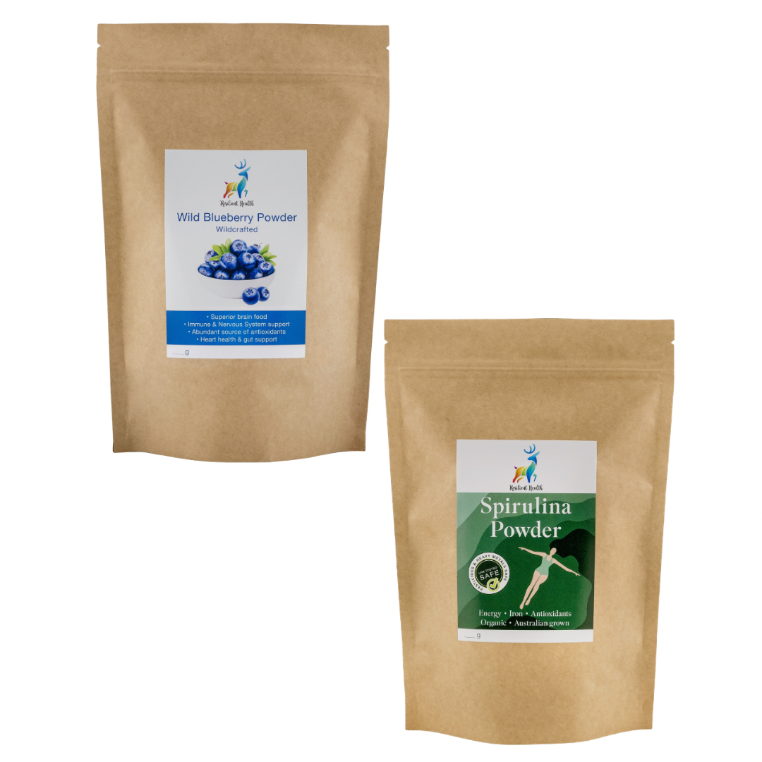 250g Wild Blueberry + Spirulina Bundle: SAVE 10%