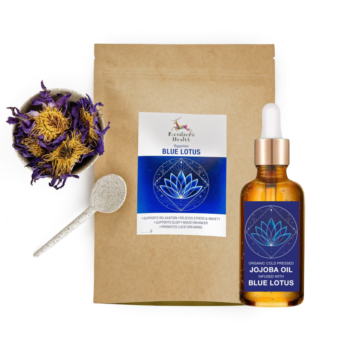 Jojoba & Blue Lotus Glow Elixir + Blue Lotus Tea Bundle: Save 10%